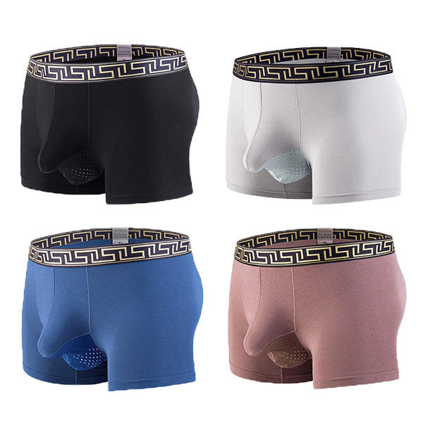 4 Pack Separate Ball Pouch Breathable Trunks