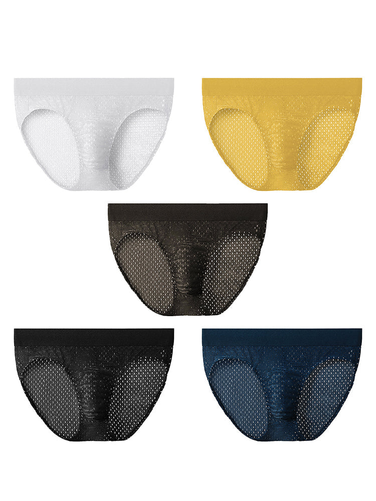 5 Pack Men’s Breathable Briefs In Mesh