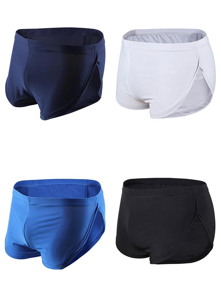 4 Pack Men’s Sexy High Vent Boxer Shorts