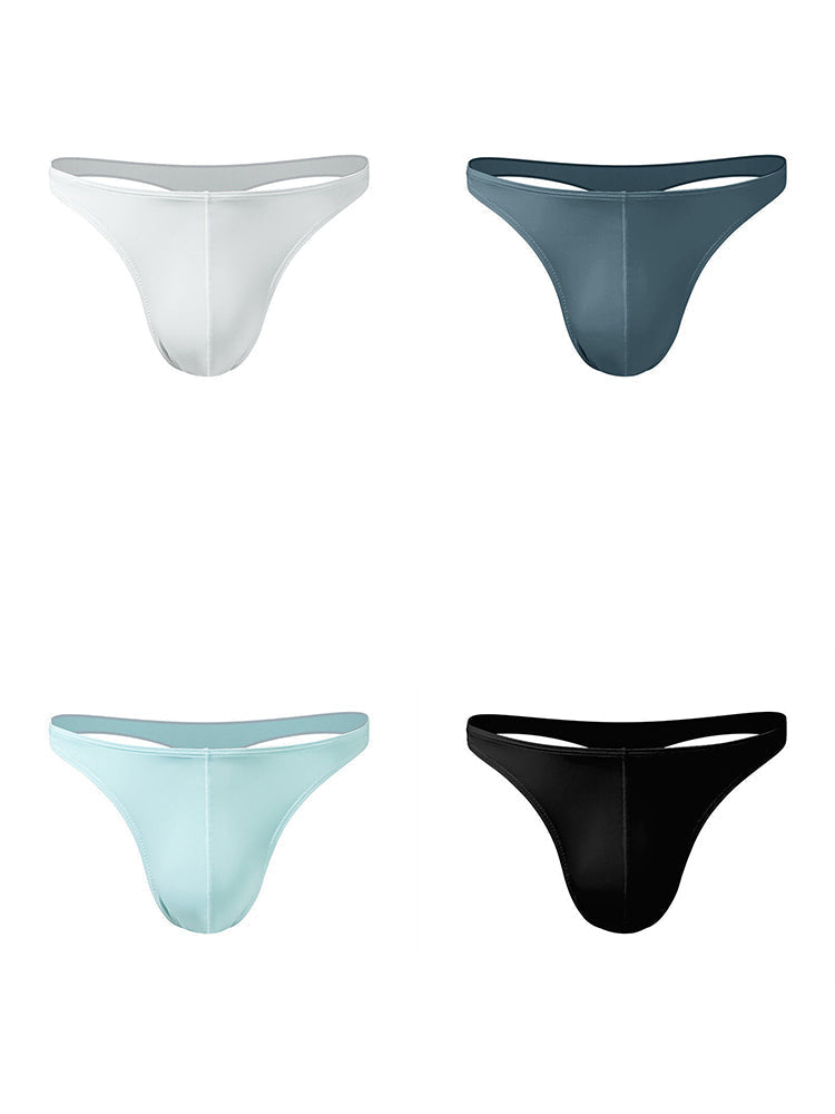 4 Pack Men's Sexy Pouch T-Back Thongs