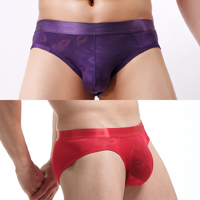 2 Pack Men's Sexy Seamless Solid Color Briefs