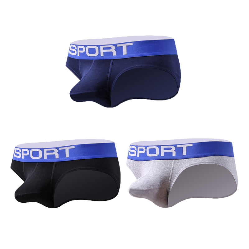 3 Pack Bulge Enhancing Support Men's Underwear