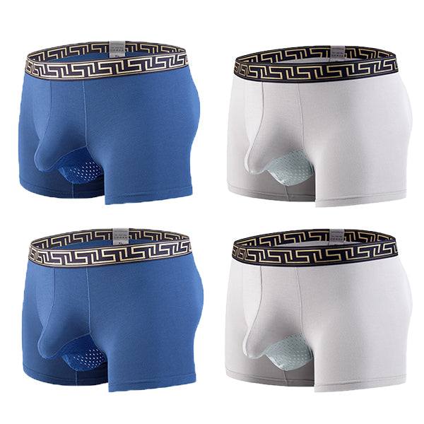 4 Pack Separate Ball Pouch Breathable Trunks