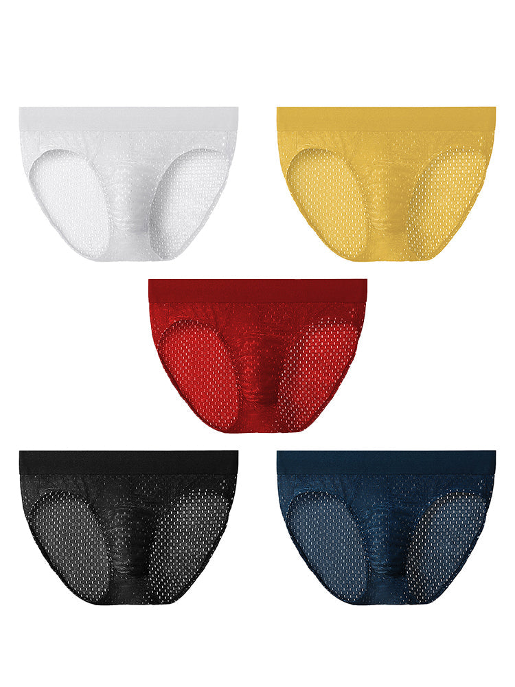 5 Pack Men’s Breathable Briefs In Mesh