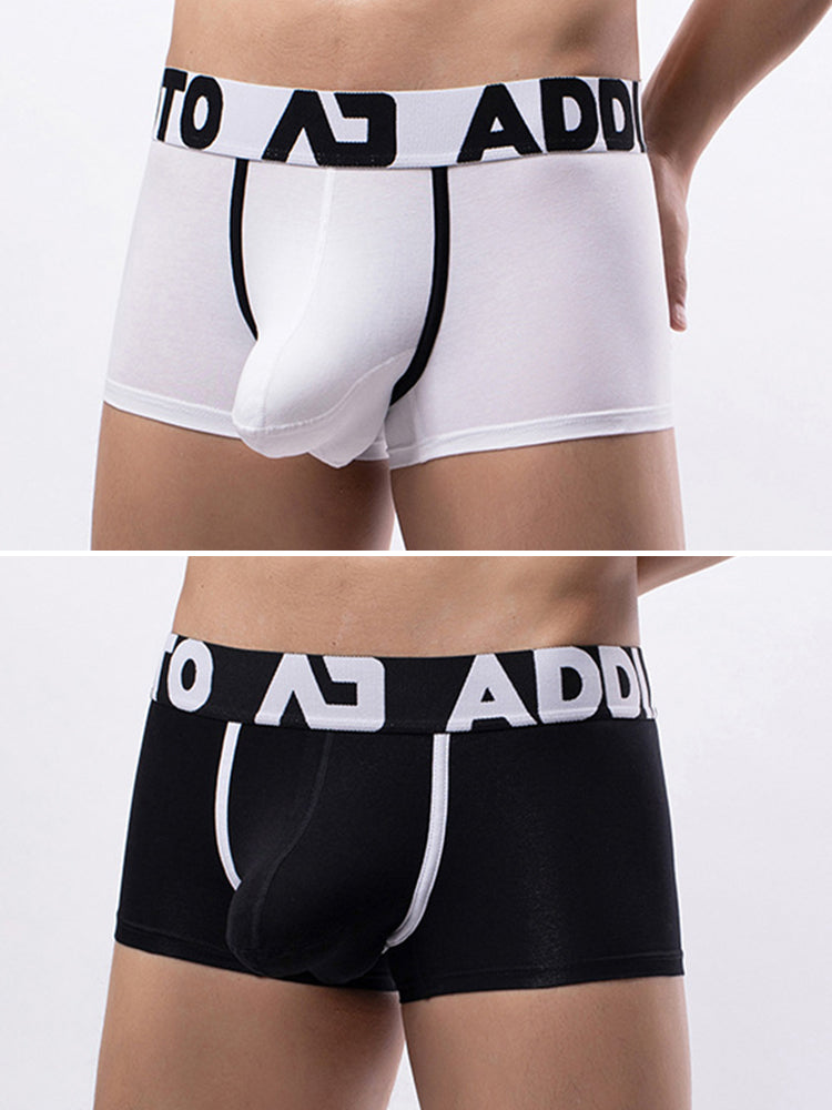 2 Pack Men's Gun and Bullet Separation Large Pouch U-Convex 3D Cut Loose Trunks