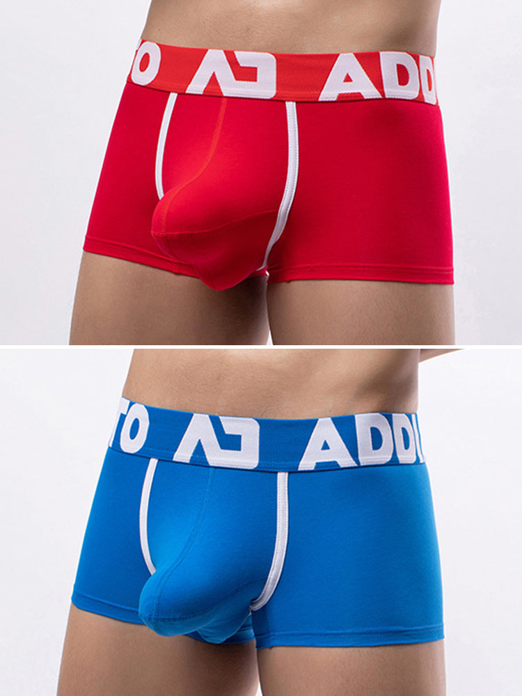 2 Pack Men's Gun and Bullet Separation Large Pouch U-Convex 3D Cut Loose Trunks