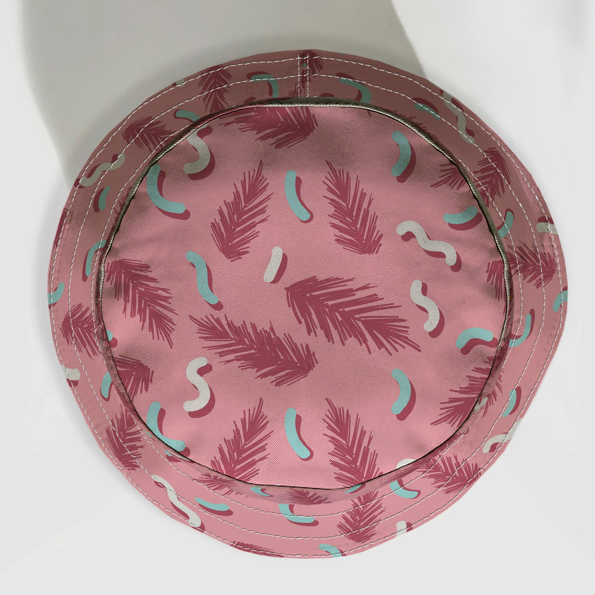 Colourful Geometric Memphis Pattern Bucket Hat