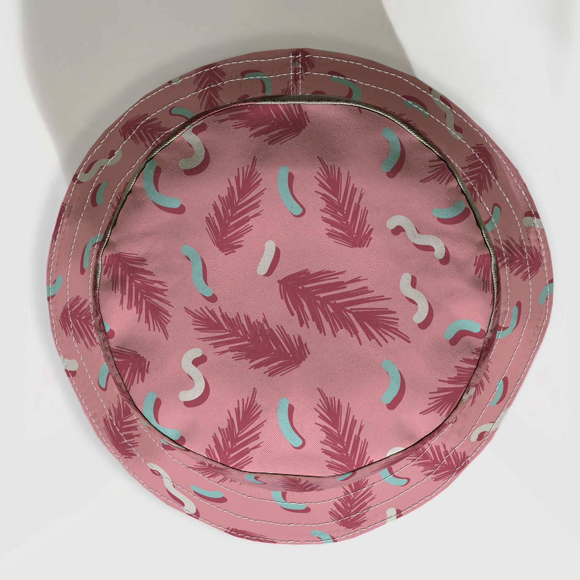 Colourful Geometric Memphis Pattern Bucket Hat