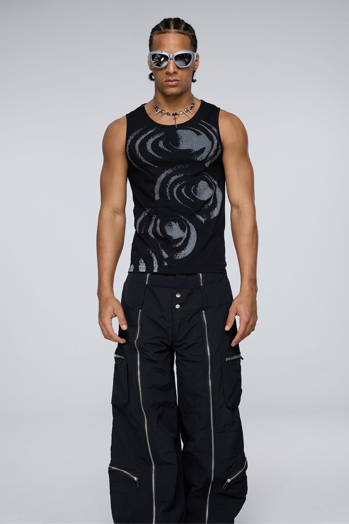 Complex Glyph Print Tank Top