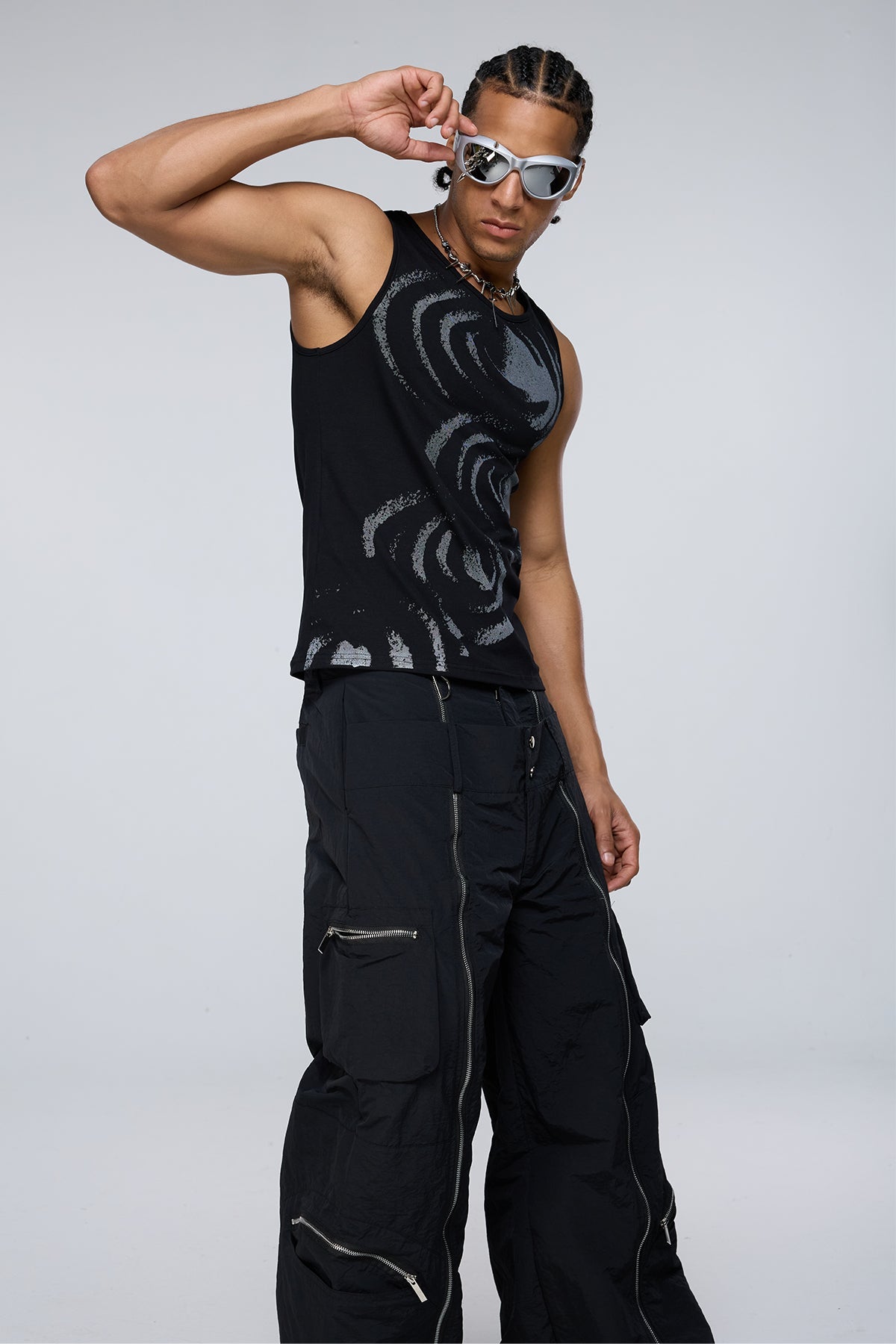 Complex Glyph Print Tank Top