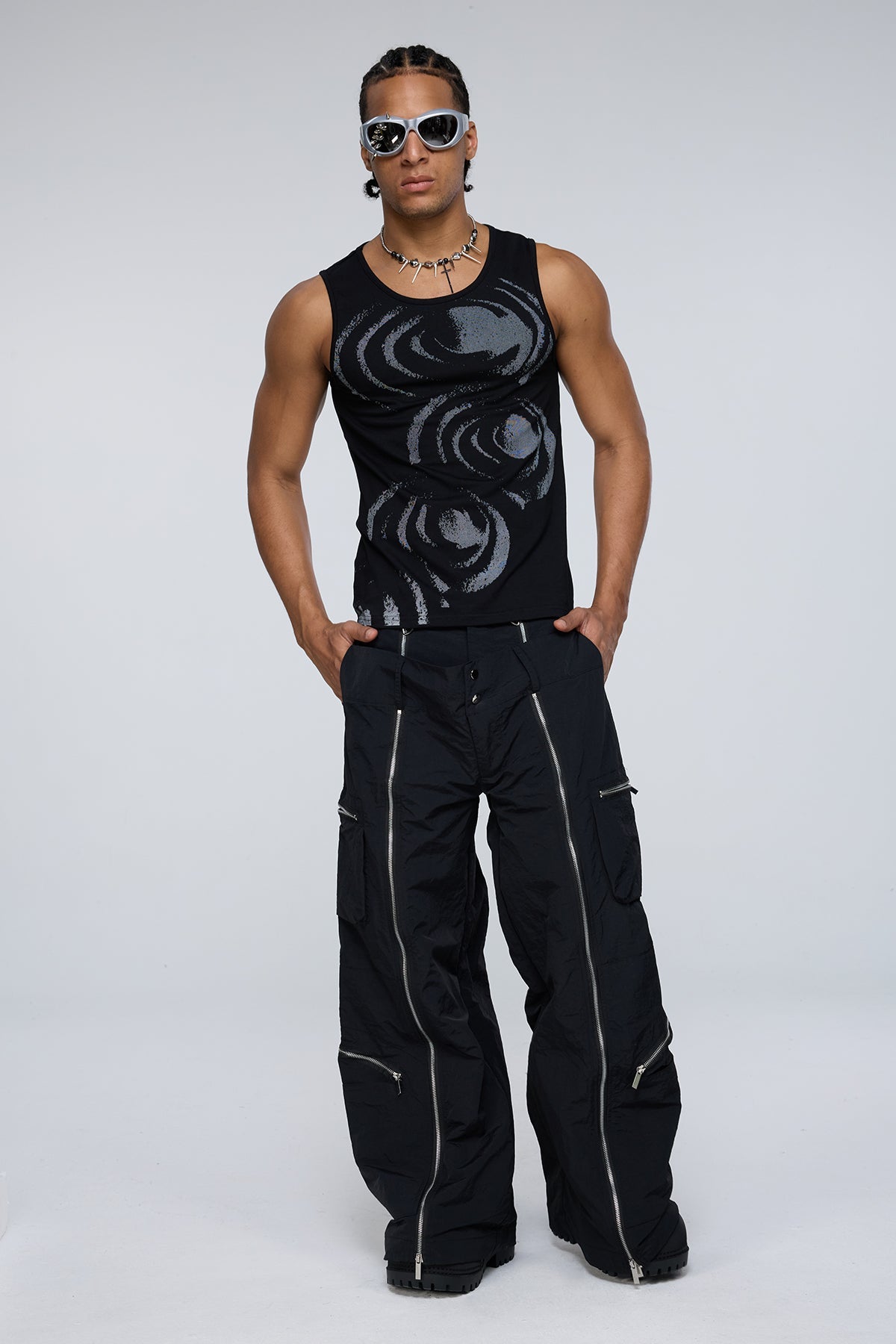 Complex Glyph Print Tank Top