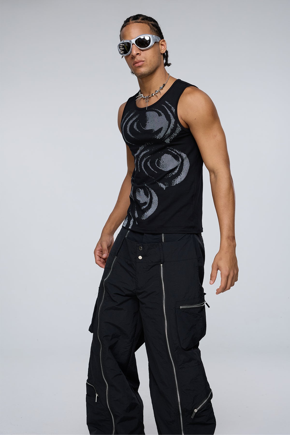 Complex Glyph Print Tank Top