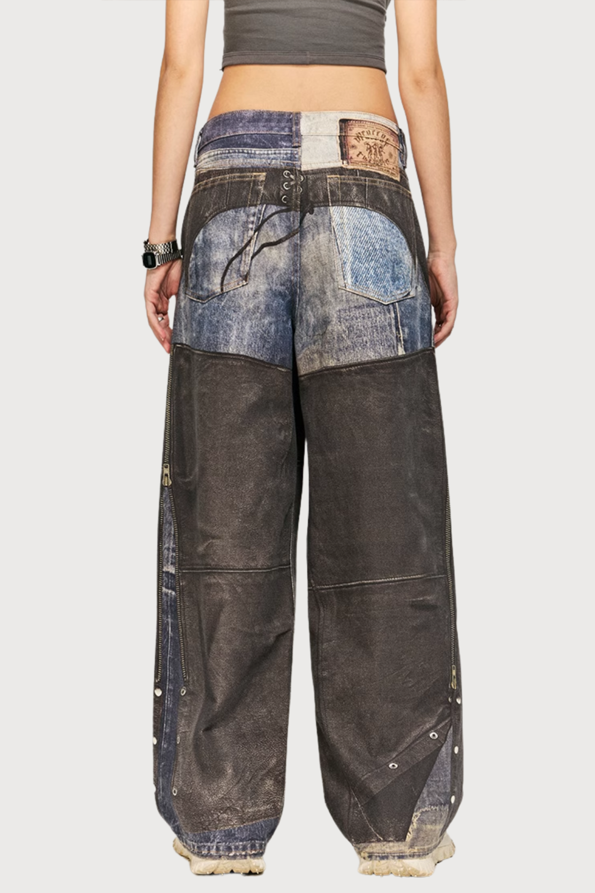 Concrete Dream Print Straight Jeans