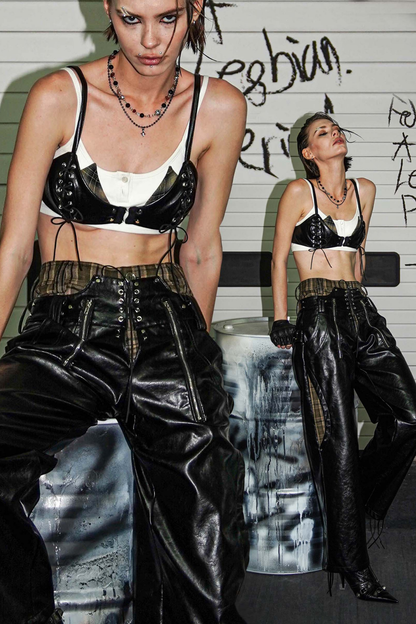 Concrete Fit Spaghetti Rivet Punk Top Set