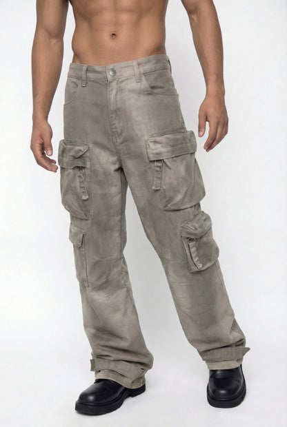 Concrete Grain Straight Jeans