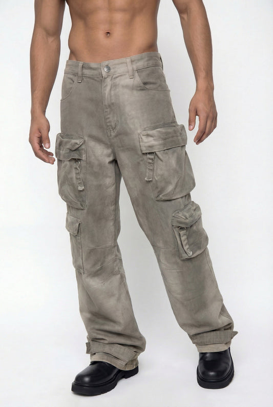 Concrete Grain Straight Jeans
