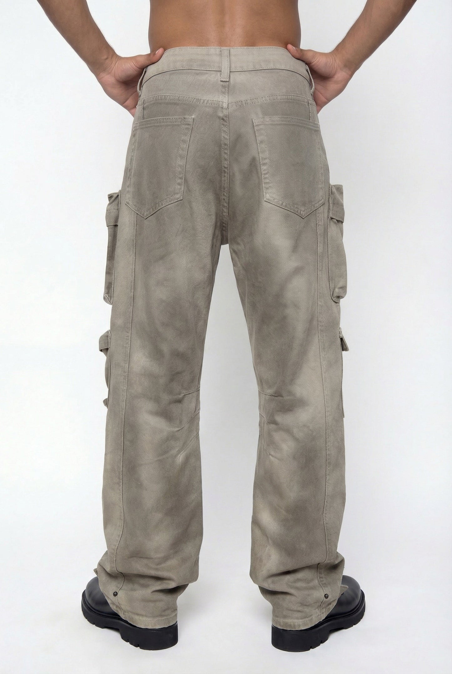 Concrete Grain Straight Jeans