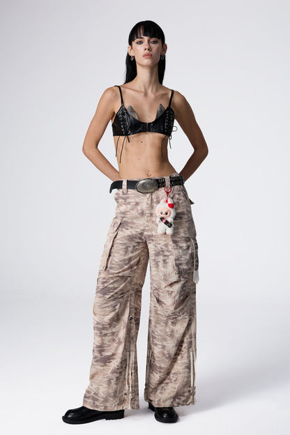 Concrete Fit Spaghetti Rivet Punk Top