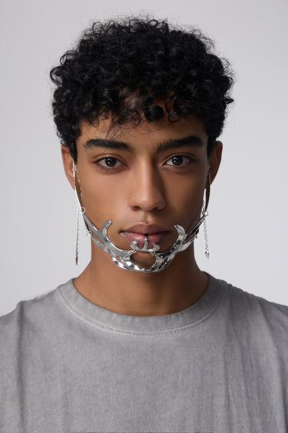 Copper Pulse Alien Shaped Metal Chin Mask