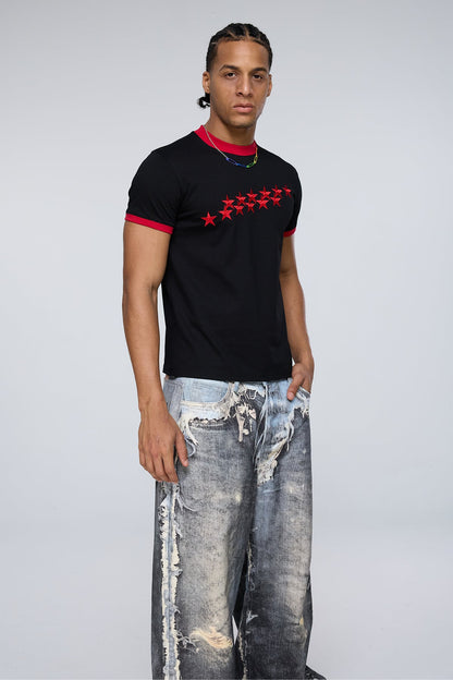 Core Caption Star Embroidered T-Shirt