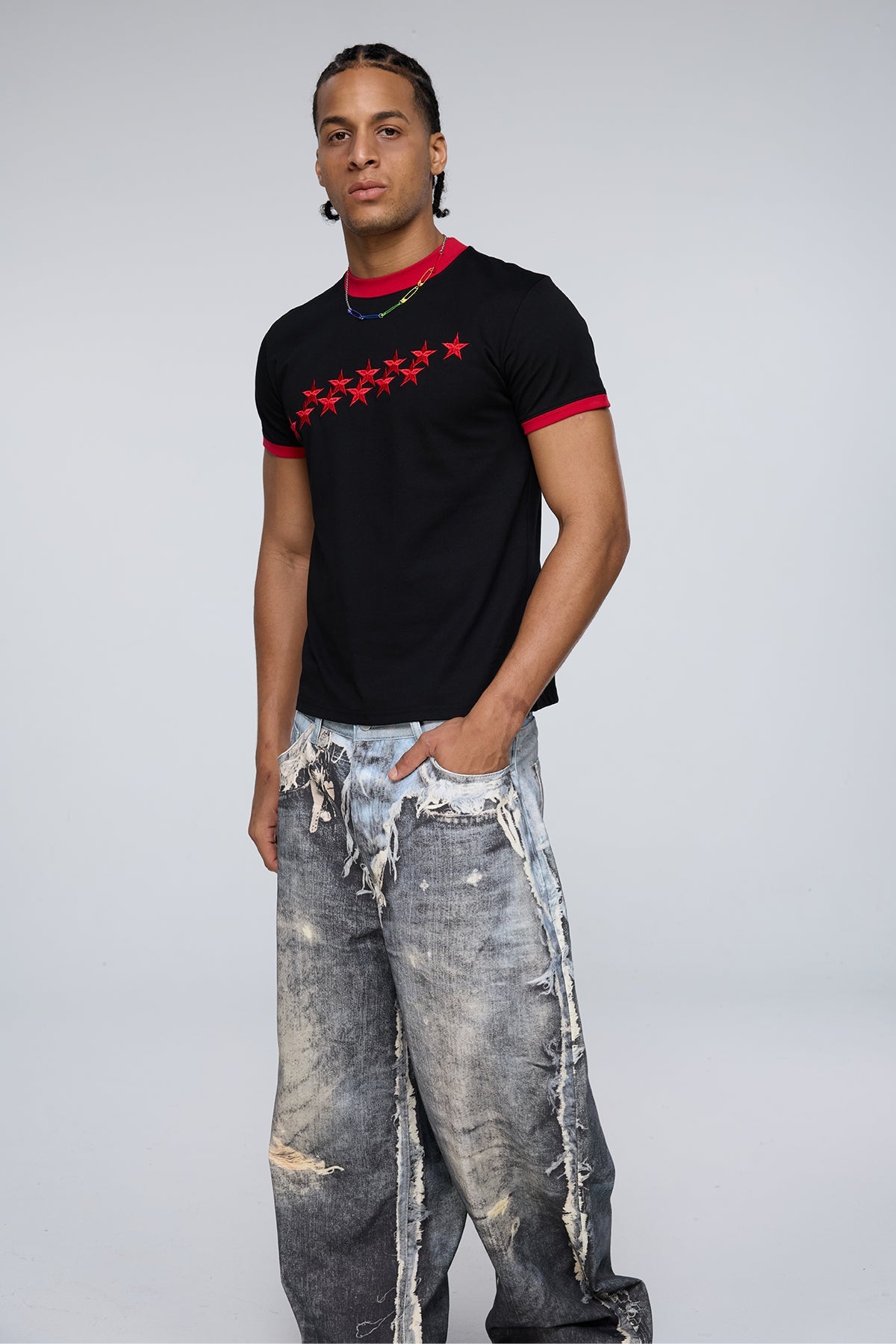 Core Caption Star Embroidered T-Shirt