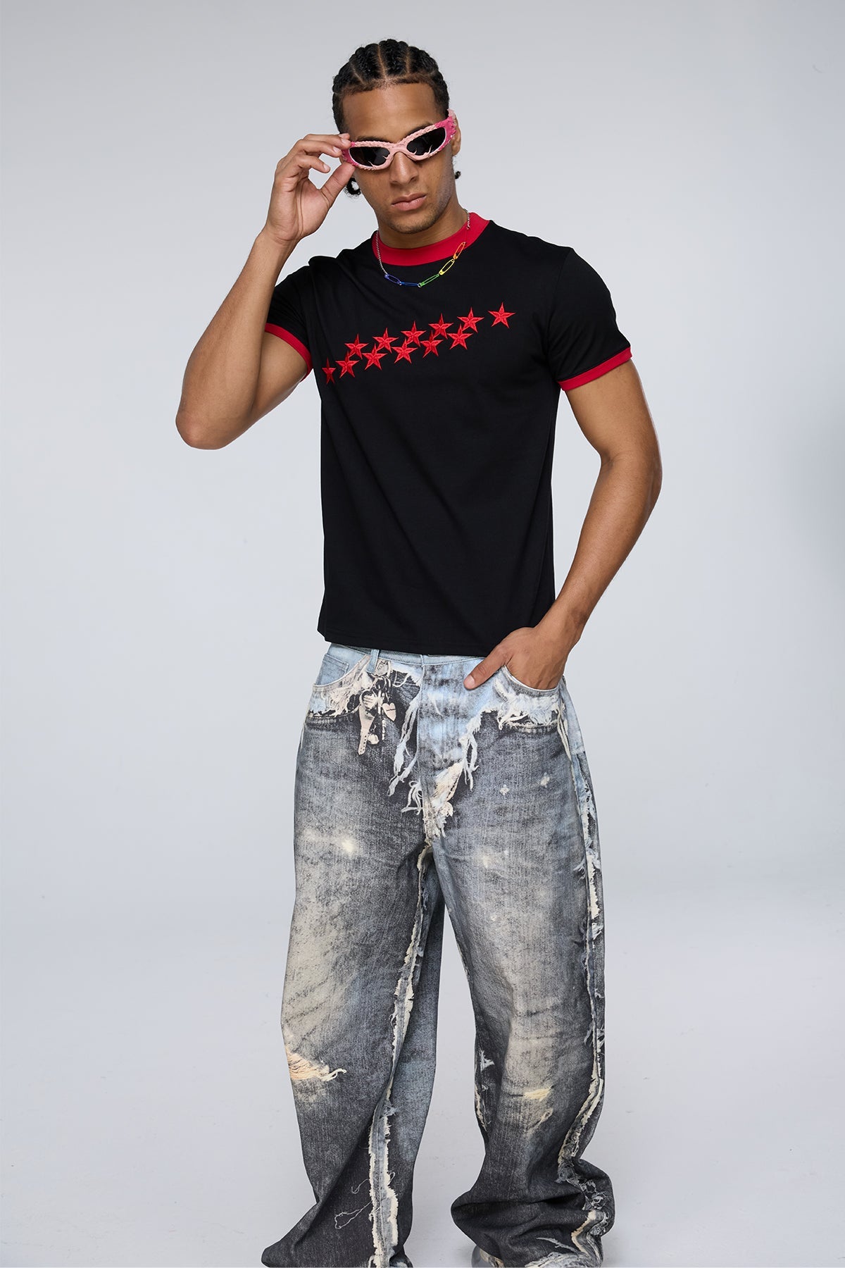 Core Caption Star Embroidered T-Shirt