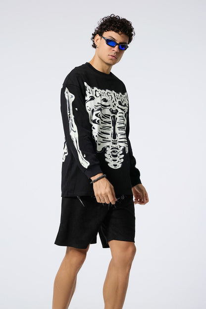 Core Sketch Print Long Sleeve Top