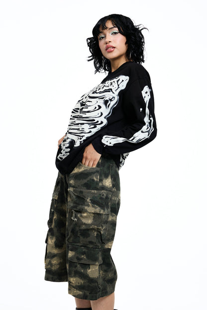 Core Sketch Print Long Sleeve Top