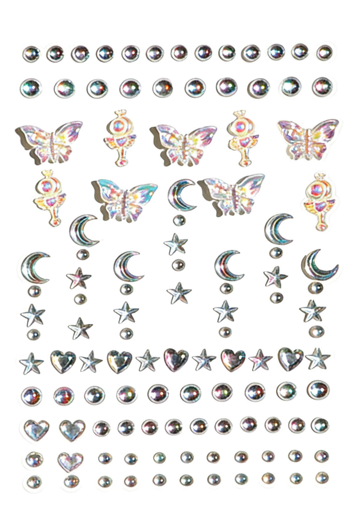 Cosmic Love Floral Butterfly Pearl Sticker