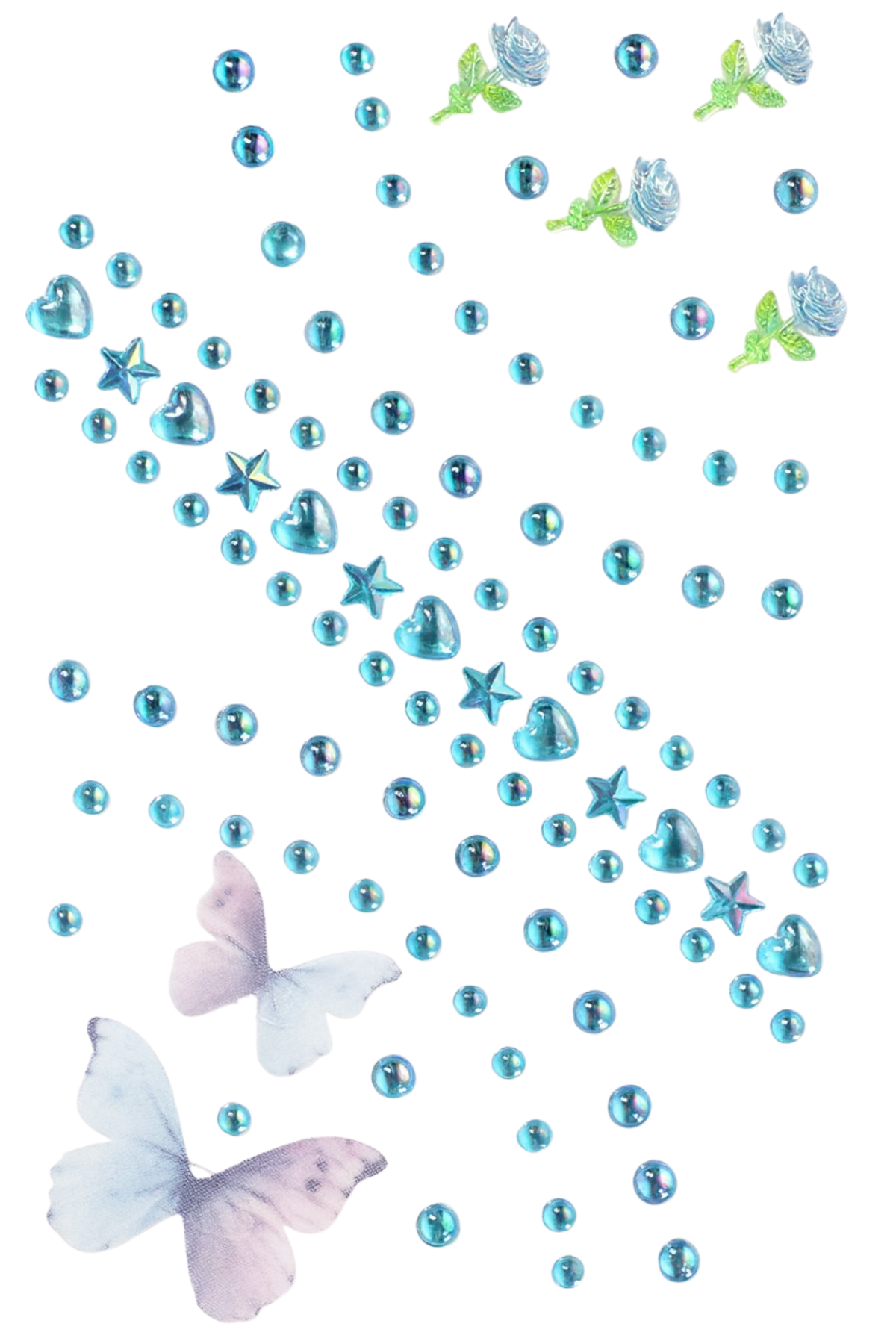 Cosmic Love Floral Butterfly Pearl Sticker