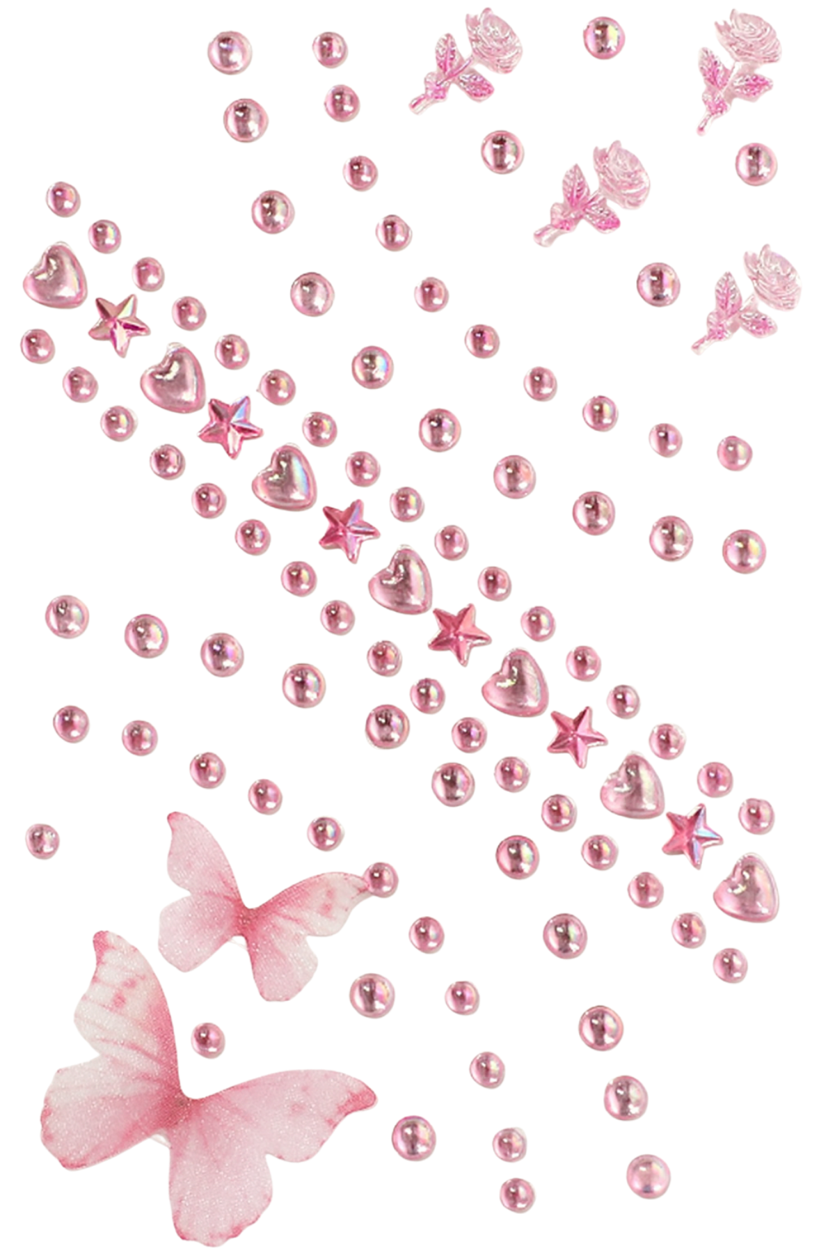 Cosmic Love Floral Butterfly Pearl Sticker