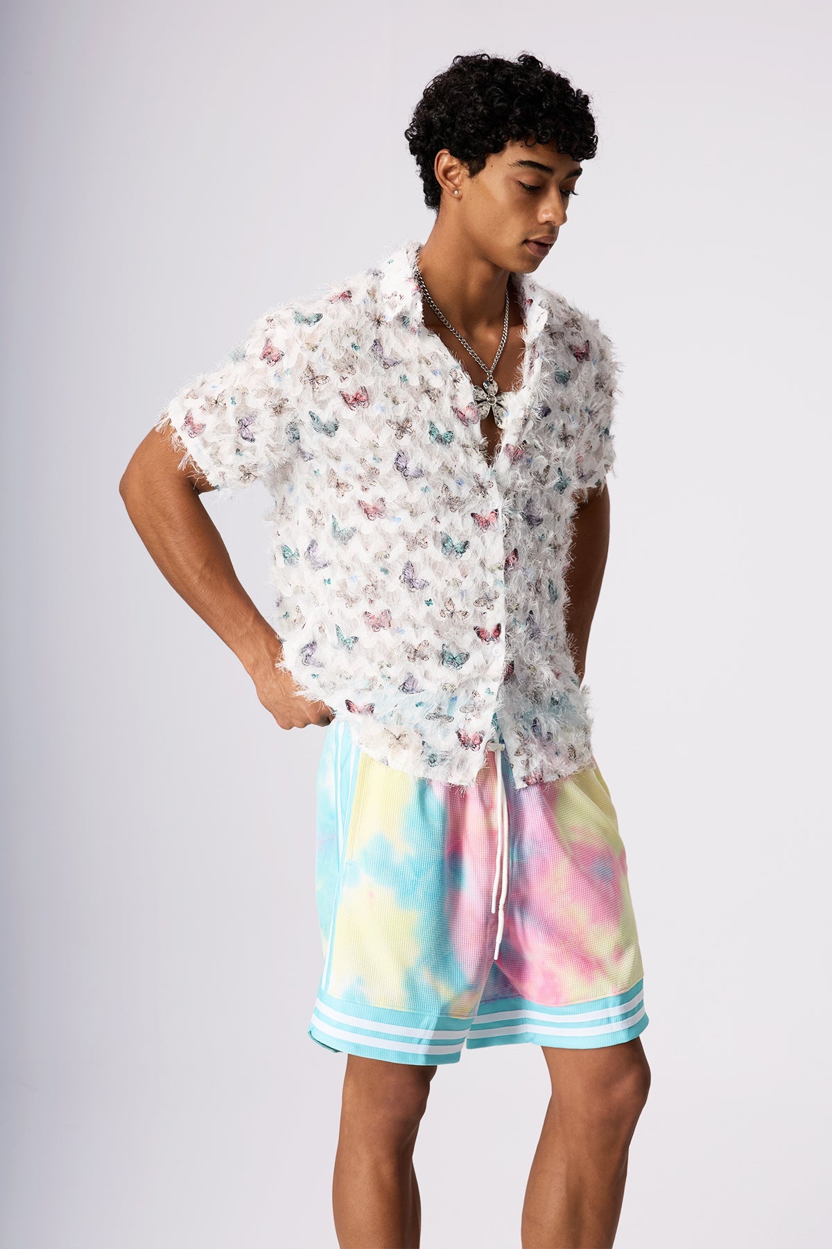 Crystal Diva Butterfly Short Sleeve Shirt