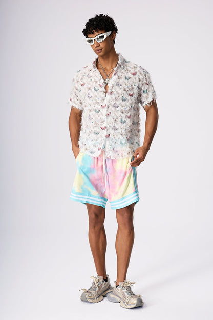 Crystal Diva Butterfly Short Sleeve Shirt