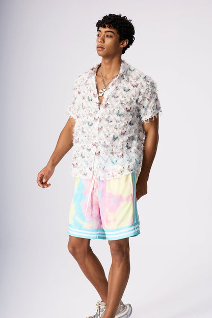 Crystal Diva Butterfly Short Sleeve Shirt