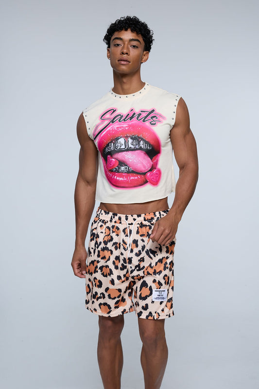 Cyber Fever Lip Print Vest