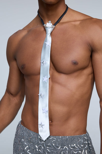 Cyber Glitch Star Tie