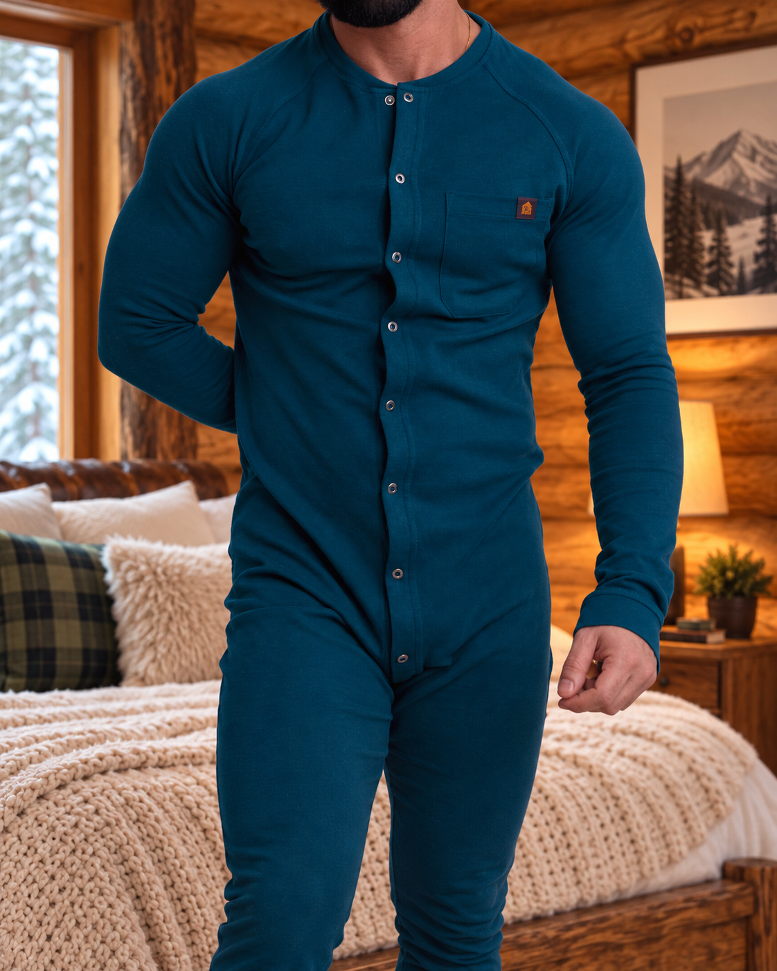 Long Sleeve Union Suit - Teal
