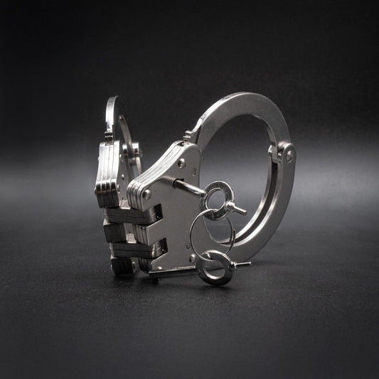 POLICE CUFFS STEEL HINGED