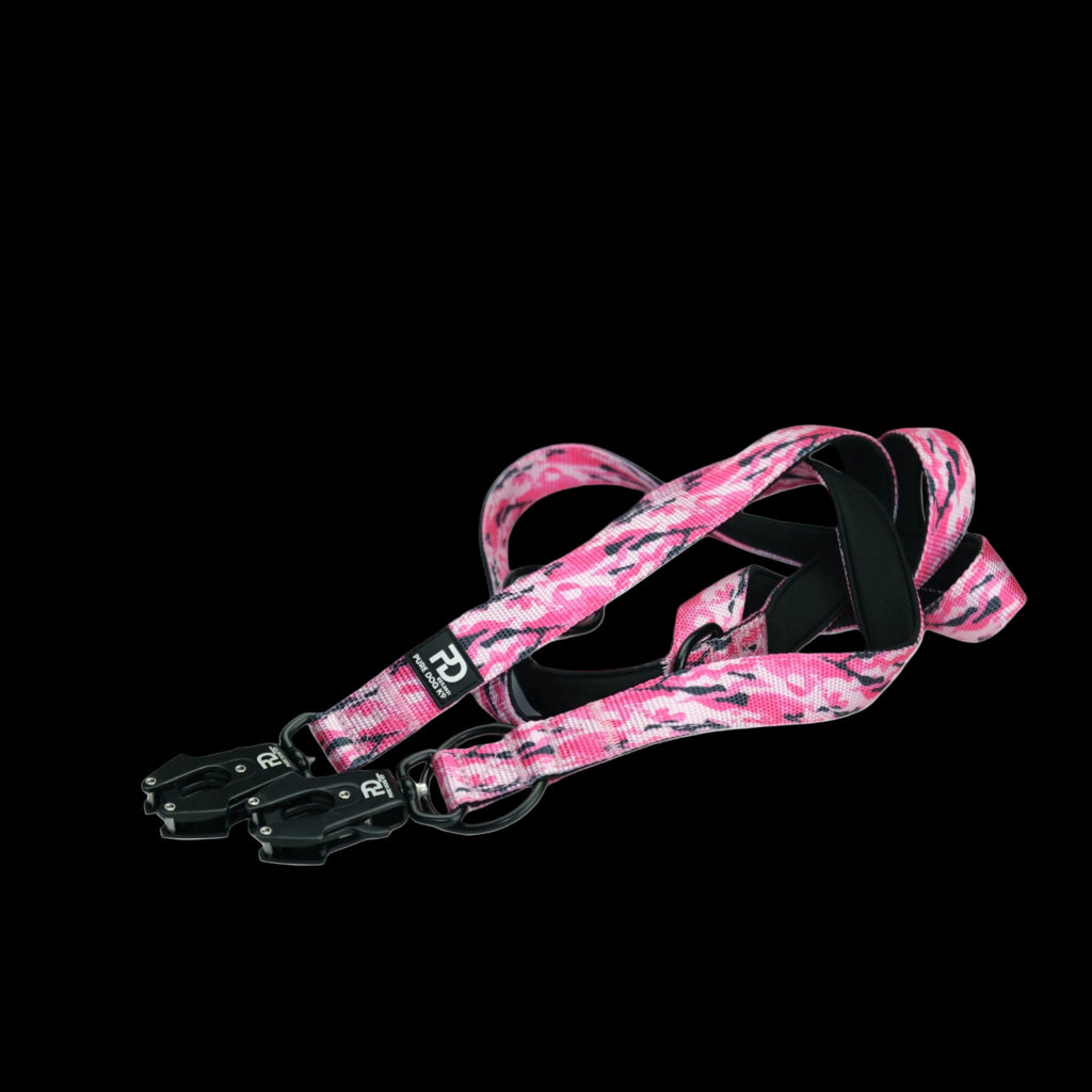 Pure Dog k9 Multifunctional Lead Pink Camo
