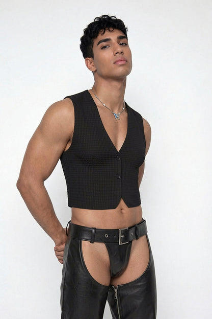 Dark Absence Crop Vest