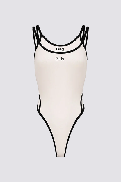 Dark Circuit Spaghetti Print Bodysuit