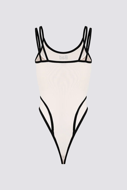 Dark Circuit Spaghetti Print Bodysuit