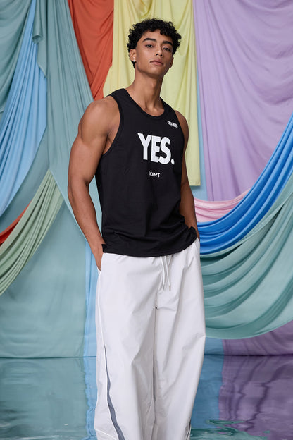 Darkened Still Print Tank Top Black