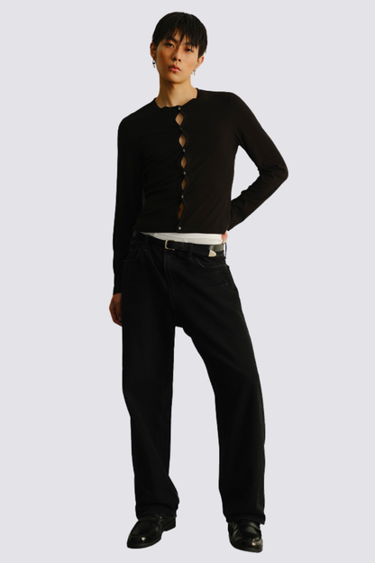 Dead Light Long Sleeve Cutout Top