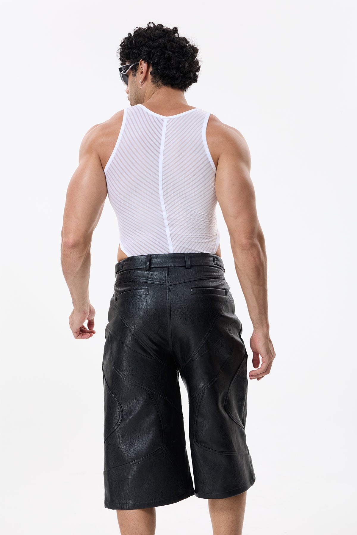 Deep Contour Stripe Bodysuit White