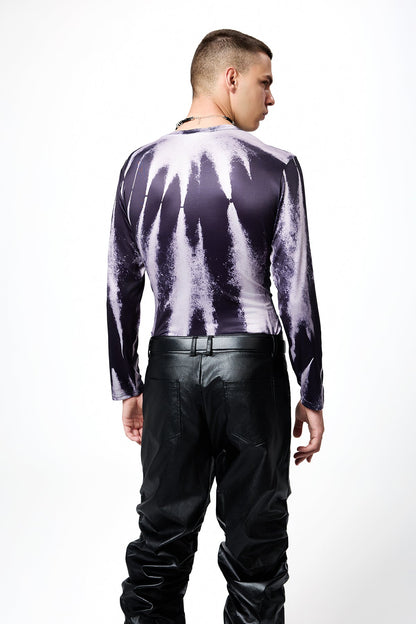 Deep Earth Printed Long Sleeve Top