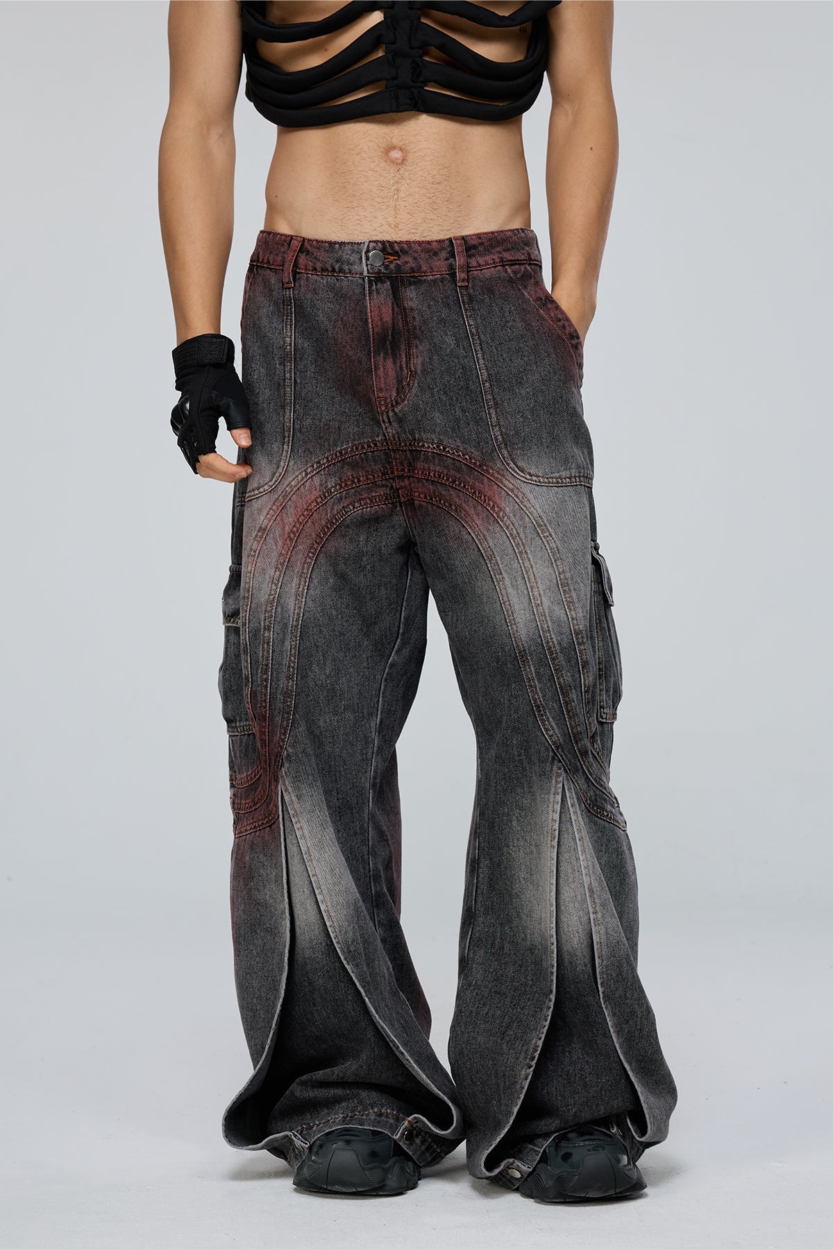 Deep Kiln Deconstructed Wide Leg Jeans