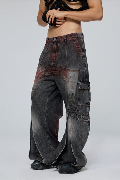 Deep Kiln Deconstructed Wide Leg Jeans