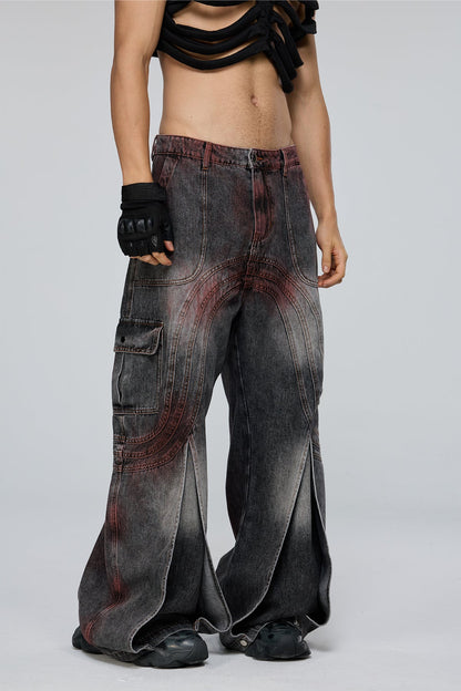 Deep Kiln Deconstructed Wide Leg Jeans