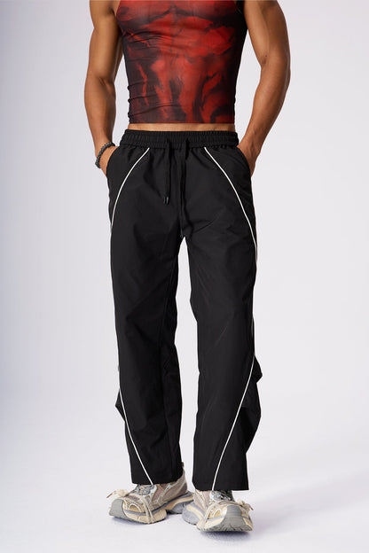 Deep Line Ice Silk Wide Leg Pants
